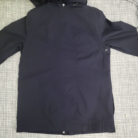 MACKINTOSH New England Rain Wind Breaker Jacket Removable Hood Navy Women's S - Picture 16 of 16